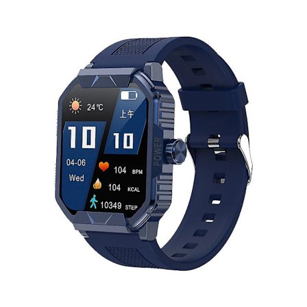 Smartwatch med Hjärtfrekvens, Blodtryck, Blodsyremätning, Bluetooth-samtal, Multifunktion och Sportläge