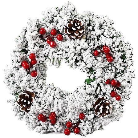 Julkrans, att hänga upp, vackra girlanger med bollar,