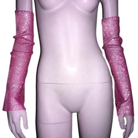 Rhinestones Arm Sleeves Natklub Sexede Handsker Albue Lange Handsker Bryllupsfest Kostume Ærmer Kvinder Cool Tilbehør