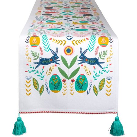 Köksskydd, Bomull, Påskfolk, Bordlöpare, 13x72