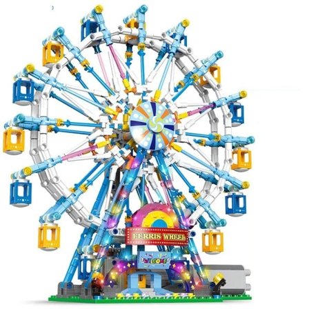 Roterende pariserhjul bygningsklodser elektriske klodser med lys legetøj