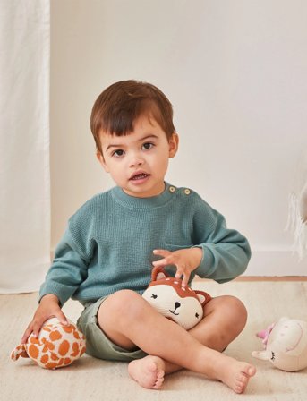 Barbo Toys Knitted Balls With A Bel - Ohh Deer - Brown - ONE SIZE