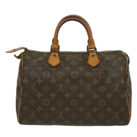 Louis Vuitton Vintage, Pre-owned Speedy 30 Monogram Handbag Bruin, Dames, Maat:ONE Size,leather