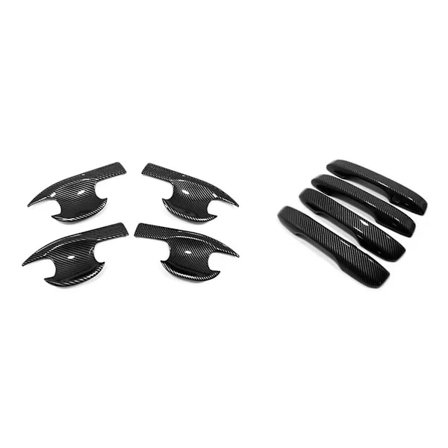 Bil Karbonfiber Maling Side Dørhåndtak Dekorativ Dørskål Skall Klistremerke for -V 2023 2024