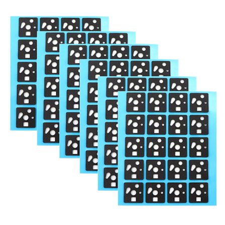 Poron skumpuder til maskinelt tastatur under akse akselpude Single Switch Film