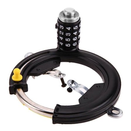 Cykel lås i stål, hesteskoform, sikkerhedslås med 4-cifret adgangskode, tyverisikringskombination, nummerkode sikkerhed, cykeltilbehør