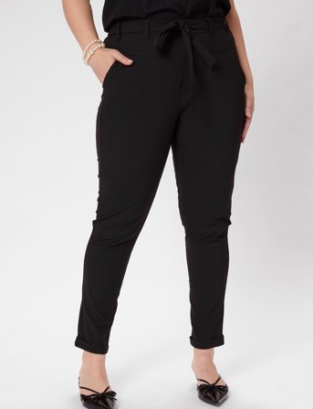 Kaffe Curve Kcjia Belt Pants - Black - 50
