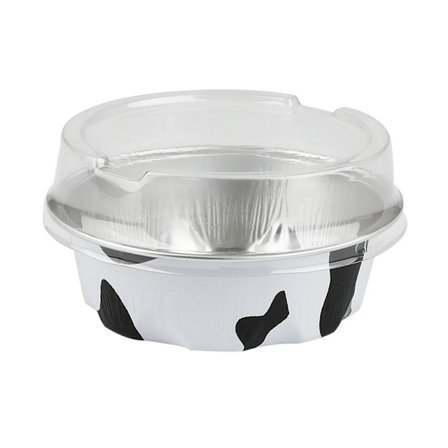 10 STK Aluminiumfolie Plåtbägare Dessertkoppar VITA MED LOCK