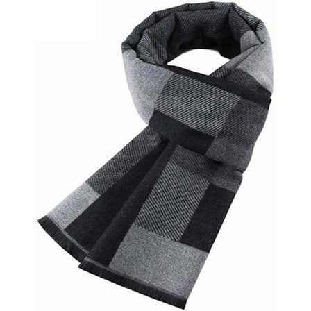 Herrehalstørklæde, vinter, blødt, hyggeligt, ternet, langt, trendy, varmt, let, uldfølelse