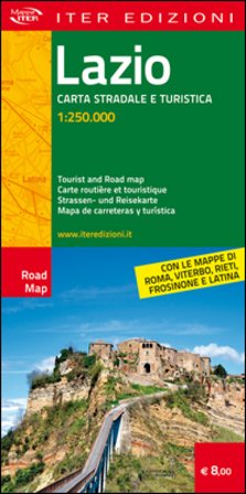 Lazio. Carta stradale e turistica 1:250.000