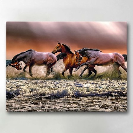 Lærredsbillede / Lærredstryk - Hest - 40x30 cm - Lærred