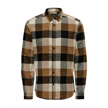 Only & Sons, Casual Shirts Bruin, Heren, Maat:M