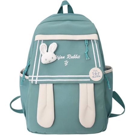 ryggsäck med kaninöron med estetik skolmaterial Indie bärbar bokväska