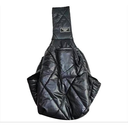 ING Pustende Håndfri Bæresele for Små Hunder og Katter opp til 7 kg, Lett Bæresele med Oppbevaringslomme for Turgåing og Ferie, Svart