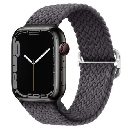 Joustava punottu ranneke Apple Watchille 42mm/44mm/45mm/49mm - Harmaa Gr