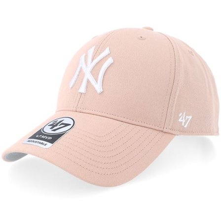 47 Brand - MLB Rosa adjustable Keps - New York Yankees Raised Basic Mvp Dusty Mauve Adjustable @ Hatstore