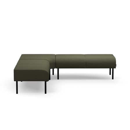 Eckbank VARIETY, nach innen, Stoff Blues CSII, olive