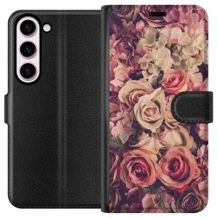 Kompatibel Tegnebogsetui til Samsung Samsung Galaxy S23 Blomster