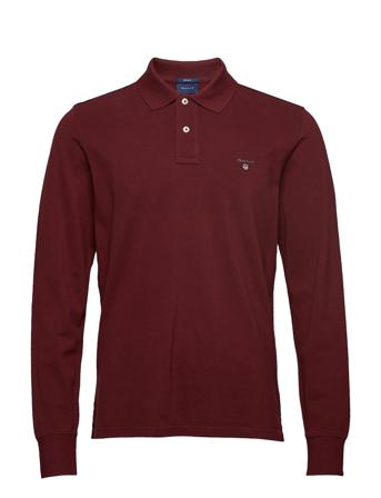 Original Pique Ls Rugger Polos Long-sleeved Rød GANT