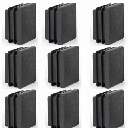50 stk Square Pipe Tube Cap Plast Tubing End Cap Gjerdestolpe