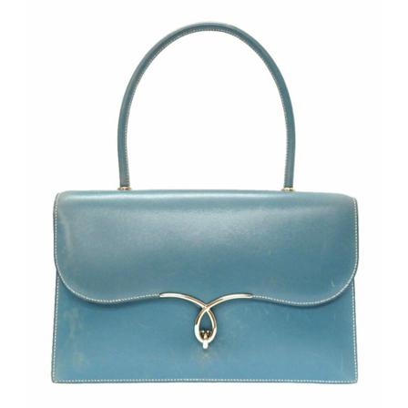 Hermès Vintage HandTass , Blauw , Dames , Maat: ONE Size Vintage Tassen