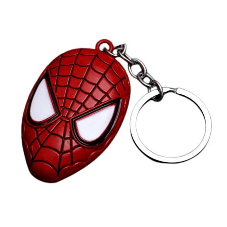 Röd Spiderman-mask nyckelringhänge present Avengers Keyc