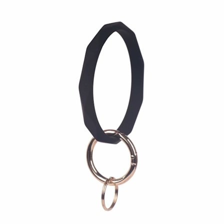 Silikone håndleds rombe nøglering rundt armbånd gummiarmbånd rundt nøglering