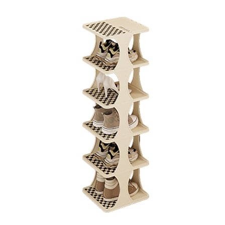 Kenkäteline Yksittäiset parit Kenkähylly Tilaa säästävä Kenkien järjestäjä torni kotiin Oven makuuhuoneeseen 6 kerrosta