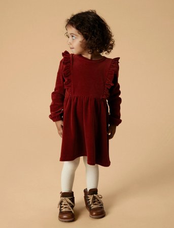 Lil'Atelier Nmfsaga Sag Ls Dress Lil - Red - 98