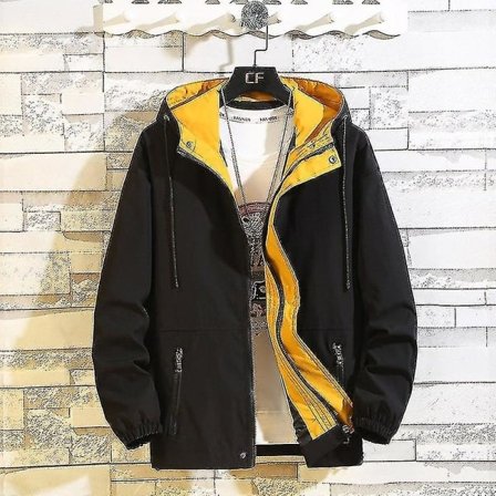 6xl 7xl 8xl Plus Size Herrejakker Vår Høst Casual Bomberjakke Menn Frakk Baseballjakker Menn Jakke Frakker FARGE svart M