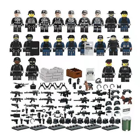 Set Of 22minifigures Military Series Villain Mini Figures Building Block Toys