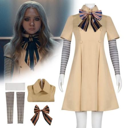 Megan-sett for kvinner Cosplay Carnival Voksne M3gan Robot Doll - Perfet XL