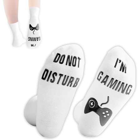 IC Stör ej I'm Gaming Socks, Gaming Sock Funny White color