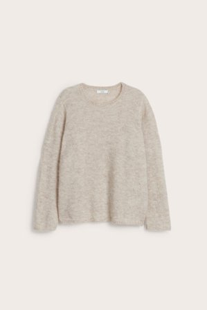 Kappahl | Strikkegenser i mohairblanding | Melert beige