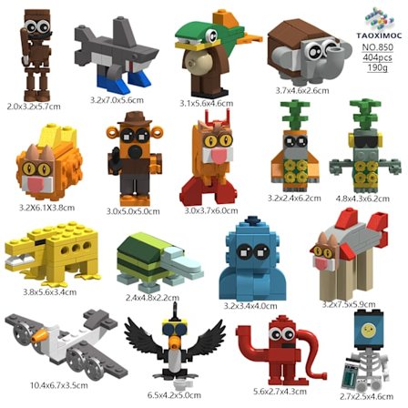 Classic of Mountains and Seas Byggklossar – 400–800 bitar Stick Man & Monster Serie | Mini ABS Samlarfigurer (Flera Modeller)