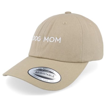 Iconic - Beige unconstructed Keps - Dog Mom Khaki Dad Cap @ Hatstore