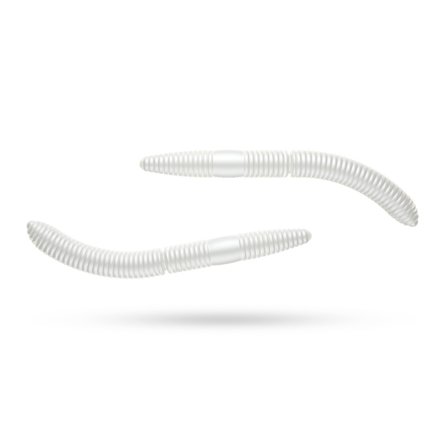 Libra Lures Fatty D'Worm 75 No Scent (8-pack) - Silver Pearl