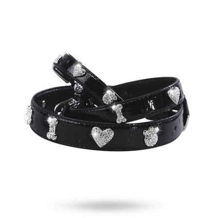 House of Dog - I Love Paw Halsband Svart- Hundhalsband