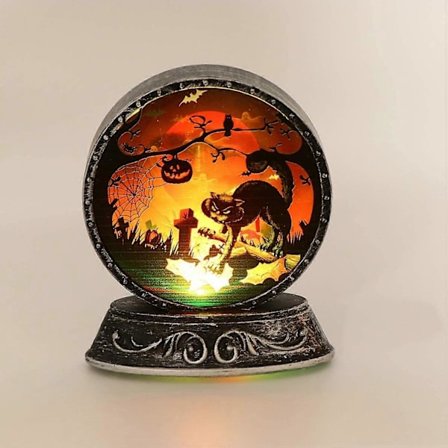 1 st Svart Katt Nattlampa Delikat Svart Katt Bordslampa Halloween Svart Katt Ornament LED Svart Katt Lampa