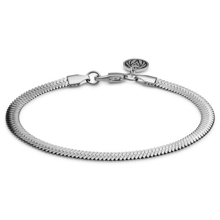 Essentials | Pulsera de cadena de espiga plateada de 5 mm para hombres - Pulseras de acero