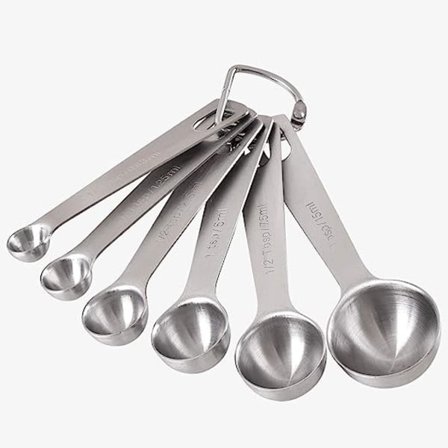 6-delad rostfri metallköksmåttsats