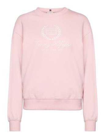 Reg Flag Script Cnk Swtshrt Tommy Hilfiger Pink