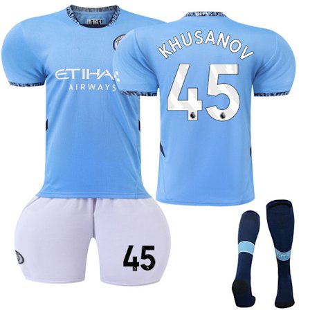 2425 Manchester City ny hjemmedrakt fotballuniform 9 Harland drakt 17 Debrouane sett