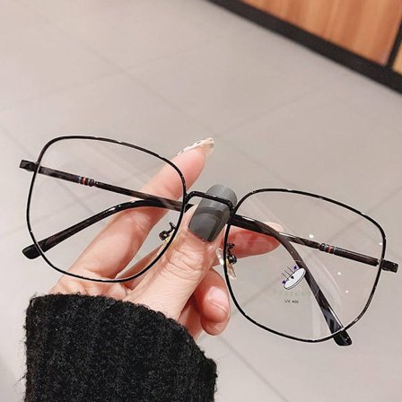 Anti-Blue Light Glasögon Överdimensionerade glasögon SVART