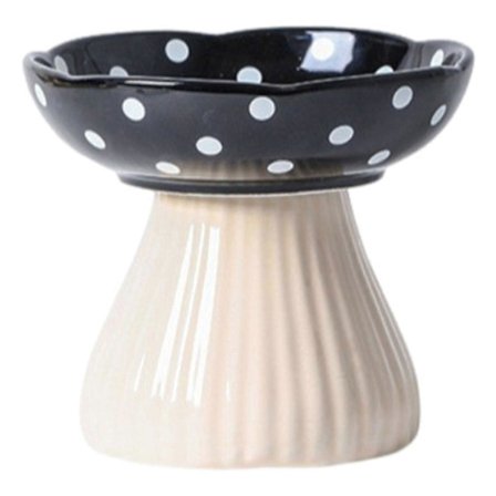 Korotettu kissanruokakuppi, sienityylinen ruokintalaite ulkokissoille ja puutarhaan