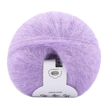 Blødt mohair strikkeuldsgarn DIY sjal tørklæde Hækletrådsartikler (lilla)