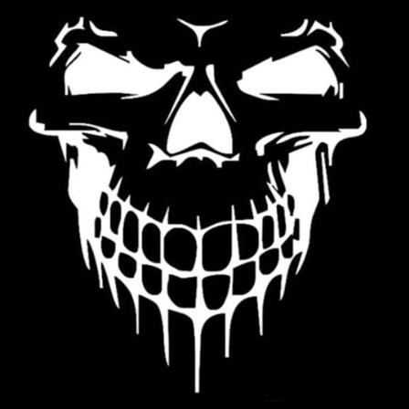 Yh-skull klistermärken och dekaler för bilfönsterdörrar, reflekterande