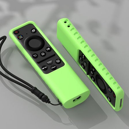 Grønt fjernkontrolldeksel for Samsung Smart SolarCell fjernkontroll 2023 BN59-TM2360E, Anti-Lost Skin-Frie