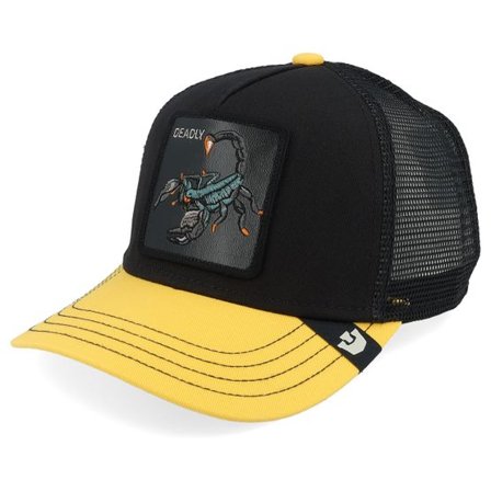 Goorin - Svart trucker Keps - Kids Deadly Mini Black/Yellow A-Frame Trucker @ Hatstore