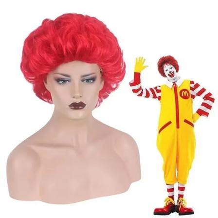 McDonald Cosplay Kostym Ronald Maskeradfest Sutra Clown Karaktär Vuxen Halloweenfest Rolig Kostym Scenkläder Peruk XXL A3